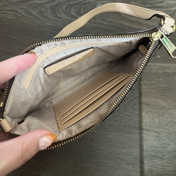 Michael Kors Brown Monogram Clutch with Gold Hardware - Picture 3 of 3